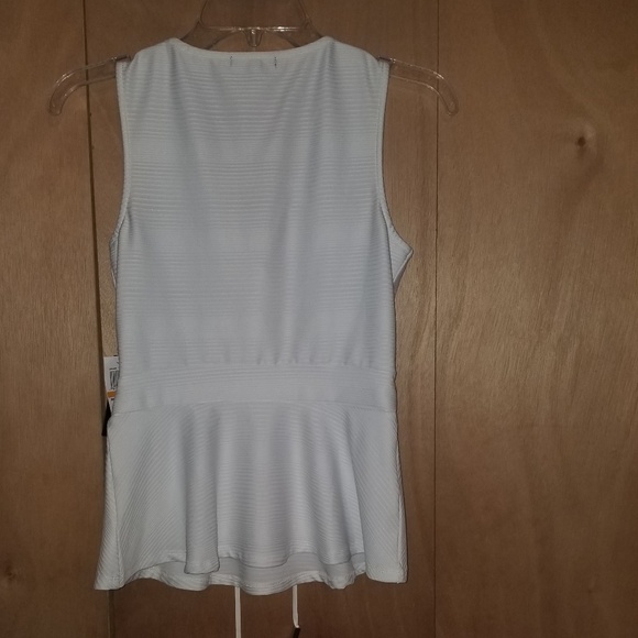 Lace up ribbed peplum top NWT - Picture 2 of 3